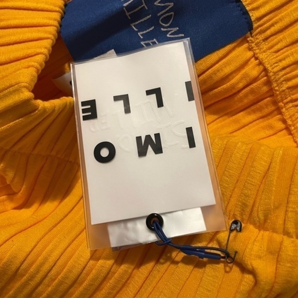 Simon Miller Rib Alder Wide Leg Cropped Pants in Cyrene Orange XS Stretch Comfy - Picture 10 of 10